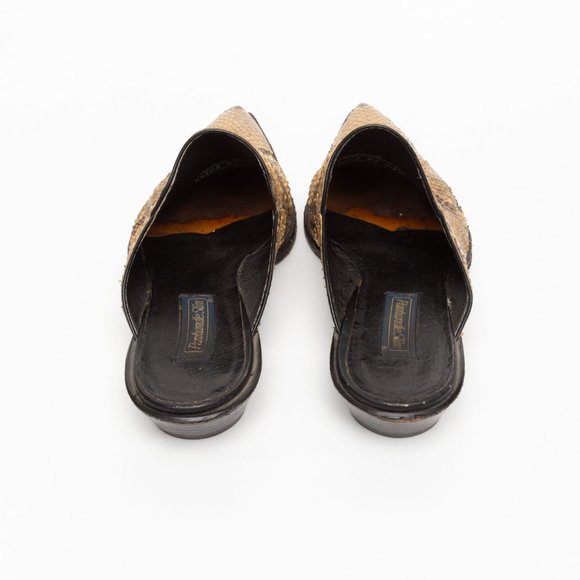 SOLD - VTG Western Snakeskin Mules by Panhandle Slim - Picture 10 of 11